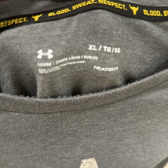 Under Armour Project Rock Gray Longsleeve Tee (XL) - Picture 3 of 4